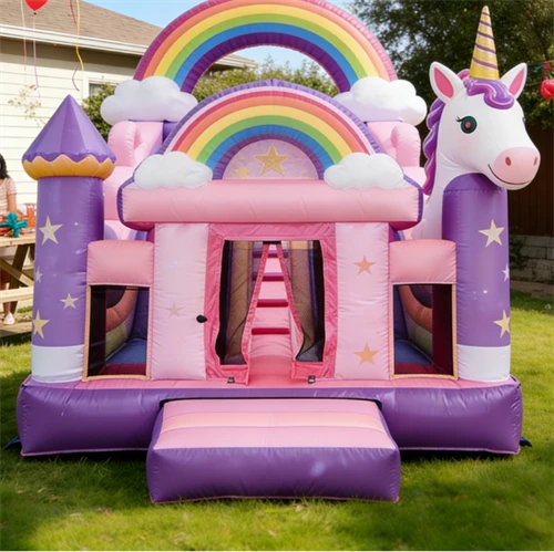 Inflatable Unicorn Bouncy Castle For Kids Party